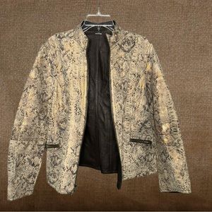 Chicos 100% Leather Reversible Jacket